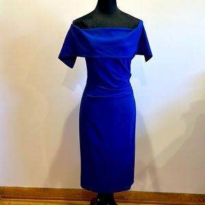 Marina off shoulder blue dress